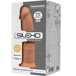 Modelis 2 Realistiškas varpos formos premium silikoninis dildo Silexpan Caramel 19 cm