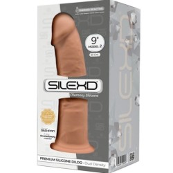 Model 2 Realistični Penis Premium Silikonski Silexpan Karamel 23 cm