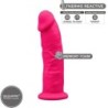 Model 2 Realistisk Penis Premium Silikone Silexpan Fuchsia 19 Cm