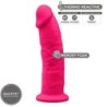 Model 2 Realistični Penis Premium Silikonski Silexpan Fuksija 23 Cm