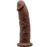 Modell 2 Realistisk Penis Premium Silikon Silexpan Brun 19 cm