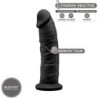 Modell 2 Realistischer Premium Silikon Dildo Silexpan Schwarz 19 cm