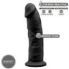 Model 2 Realistisk Penis Premium Silikone Silexpan Sort 23 Cm