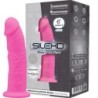 Model 2 Realistyczny Penis z Silikonu Premium Silexpan Różowy Fluorescencyjny 15 cm