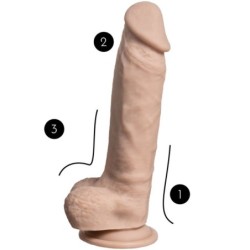 Īsts Ādas Dzimumloceklis Super Reālistisks Termo Reaktīvs 23 Cm Premium Silexpan Dabīgs