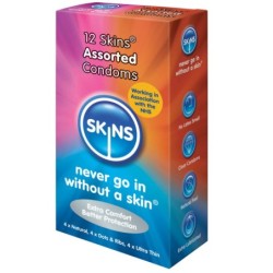 Preservativos Natural + Fino + Puntos & Estrias 12 Uds