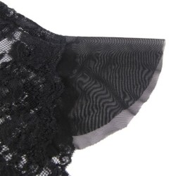 930882 Sexig kroppsstrumpa med volanger Svart L/Xl