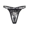 945237 Beha + String met Jarretels Bloemmotief Zwart S/M