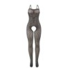 951726 Bodystocking Crotchless Elastisk Net Sort One Size