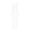 951740 Bodystocking Crotchless Netzmuster mit Schleifen Weiß Einheitsgröße