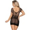 951917 Kort Hæklet Netkjole Sort One Size