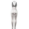 951993 Bodystocking Crotchless Gennemsigtig Net Sort One Size