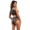 952082 Set van Glitter Netkleding Zwart One Size