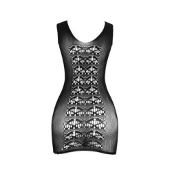 952167 Vestido De Rejilla Corto Elstico Negro Talla Única