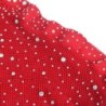 952181 Meia-Corpo de Rede Com Luvas e Diamantes Vermelho Tamanho Único