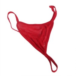 952181 Bodystocking z siatki z rękawiczkami i diamentami czerwony rozmiar uniwersalny