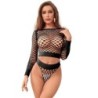 952228 Set van 2-delige Visnet Lange Mouw Zwart One Size