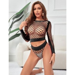 952228 Set di Rete 2 Pezzi a Maniche Lunghe Nero Taglia Unica