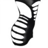 952266 Elastisches Netz-Kleid Langarm Schwarz Einheitsgröße