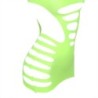 952280 Vestito A Rete Elastico Manica Lunga Verde Taglia Unica