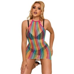 952341 Regnbue Netkjole One Size