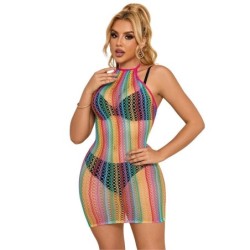 952341 Regnbue Netkjole One Size