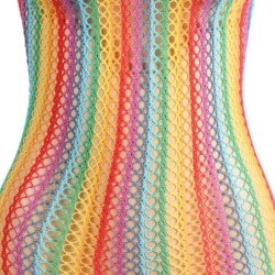 952341 Regenbogen-Netzkleid Einheitsgröße