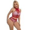 952402 Conjunto de Grade Com Brilhantes Vermelho Tamanho Único