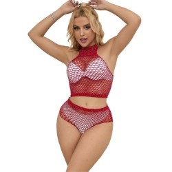 952402 Set van Glitter Netstof Rood One Size