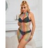 952433 Mouwloze Netjurk met Regenboog Hoge Hals One Size