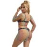 952440 Set van 2-delige Regenboog Netstof Lange Mouwen One Size