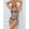 952457 Vestido De Rejilla Sin Mangas Con Hombros Descubiertos Arcoiris Talla Única