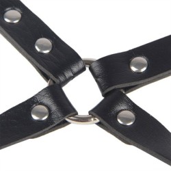 953690 Esposas Con Cinturón Bondage Negro Talla Única