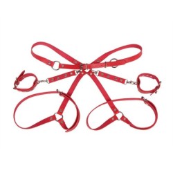 953706 Algemas Com Cinto Bondage Vermelho Tamanho Único