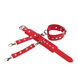 953706 Algemas Com Cinto Bondage Vermelho Tamanho Único