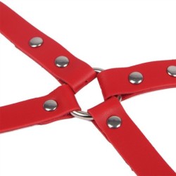 953706 Algemas Com Cinto Bondage Vermelho Tamanho Único