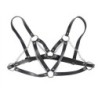 953713 Punk Bondage Bælte Metal Spænde Sort One Size