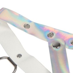 953737 Imbracatura Pettorale Con Anelli E Catene Argento Taglia Unica