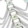 953737 Imbracatura Pettorale Con Anelli E Catene Argento Taglia Unica