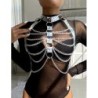 953737 Harnais De Poitrine Avec Anneaux Et Chaînes Argent Taille Unique