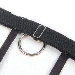 953744 Punk Leder Strapsgürtel Verstellbar Schwarz Einheitsgröße