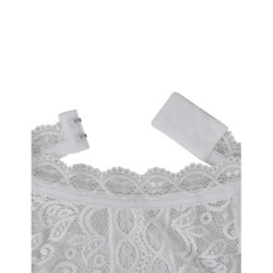 953867 Mežģīņu Bodijs Balts L/Xl