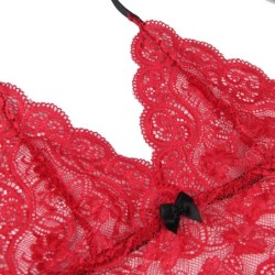953898 3-delige Set Kant en Satijn Rood S/M
