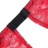 953898 Set 3 Teile Spitze und Satin Rot S/M