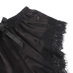 953942 Pijama Sexy Satin și Dantelă Neagră L/Xl