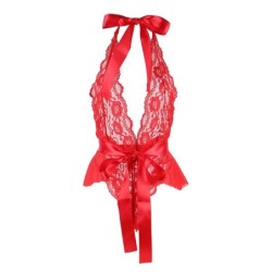 953980 Body Sexy Com Babados + Cinto Vermelho L/Xl