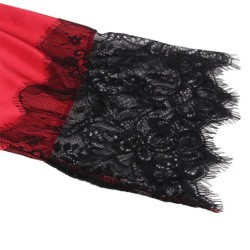 954024 Pitsimekko Avoselkä + Stringit Punainen/Musta L/Xl