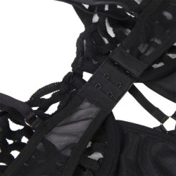 954055 Sexig kroppsstrumpa i spets, svart S/M