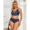 954062 Soutien + Calcinha Renda Azul S/M