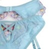 954116 BH + String met jarretels, blauw bloemmotief L/Xl